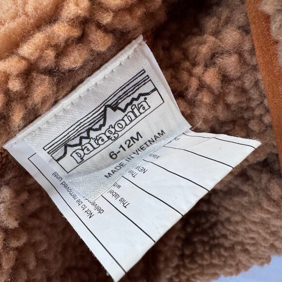 Patagonia Reversible Tribbles Hoody Jacket Baby 6-12M Sherpa Puffer Coat EUC - Picture 8 of 9